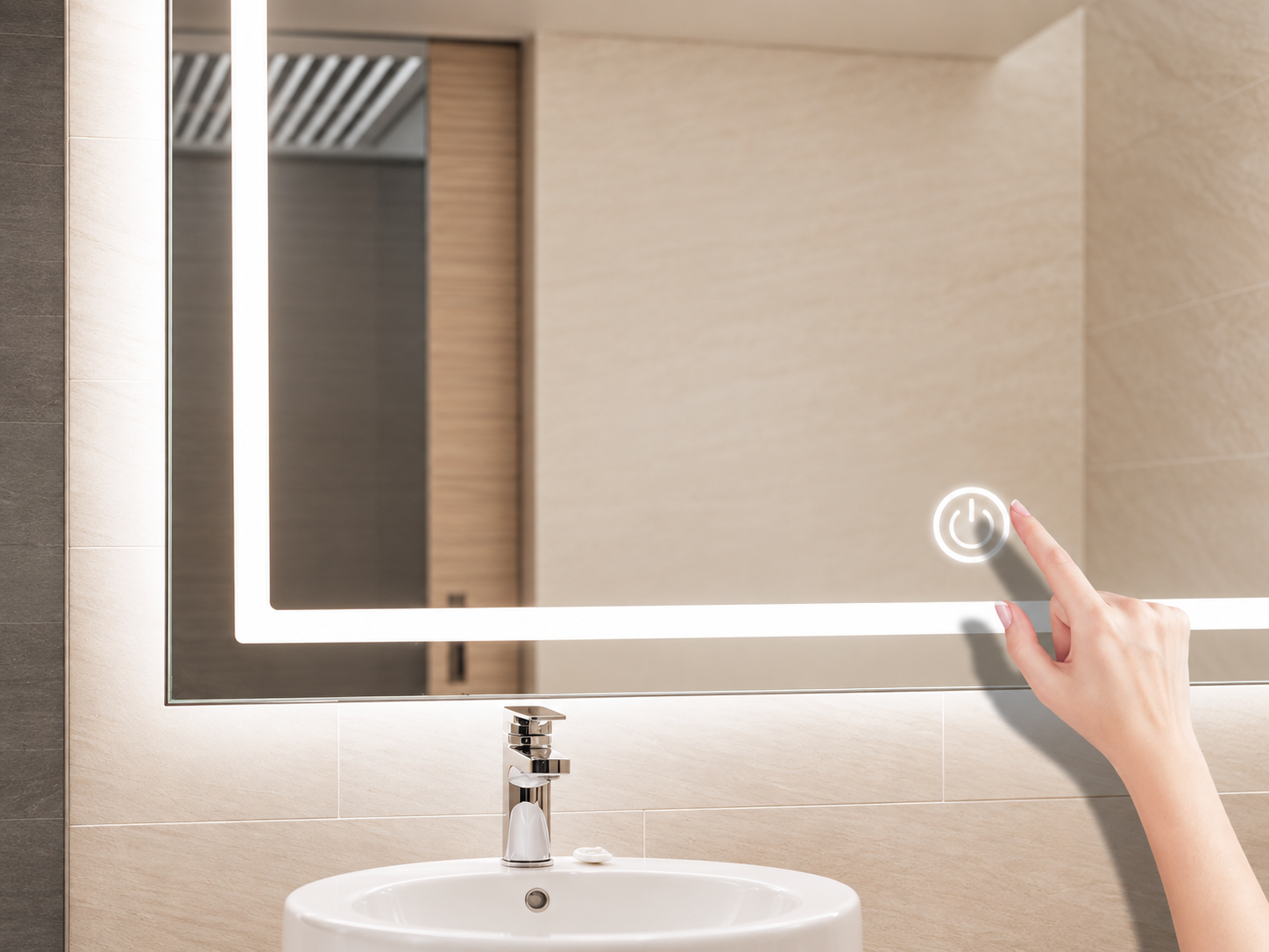 Plug-and-play mirror touch sensor for retrofit project Mirror Retrofit Projects