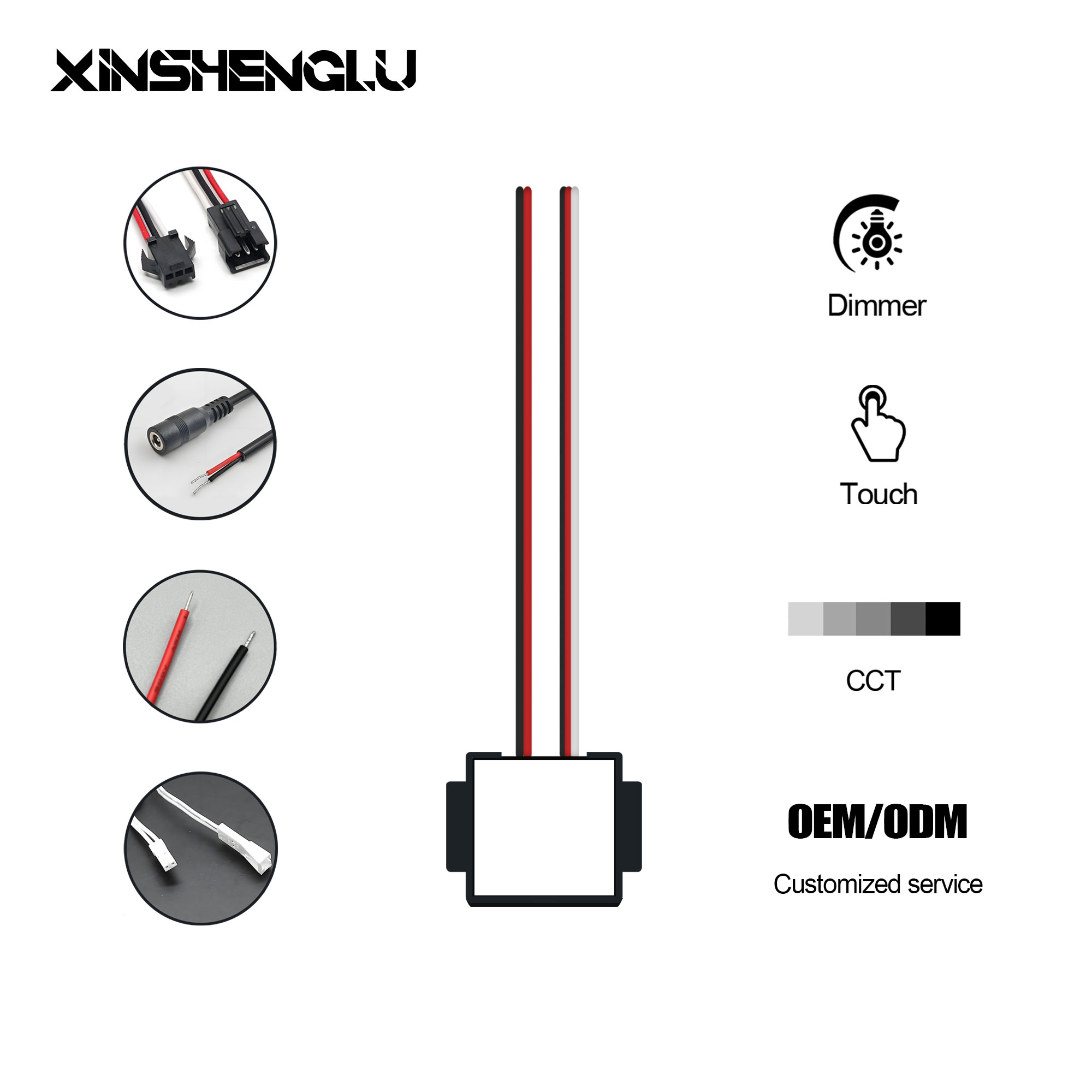 LED touch dimmer switch for cabinet lighting control