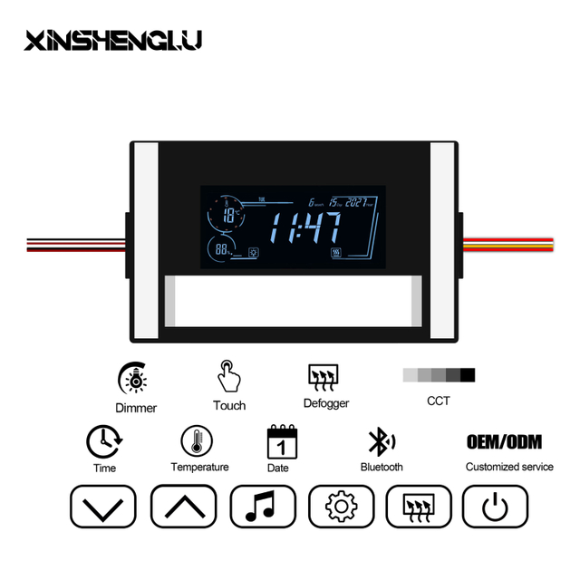 Six Button Bluetooth Touch Sensor Switch With HD Screen