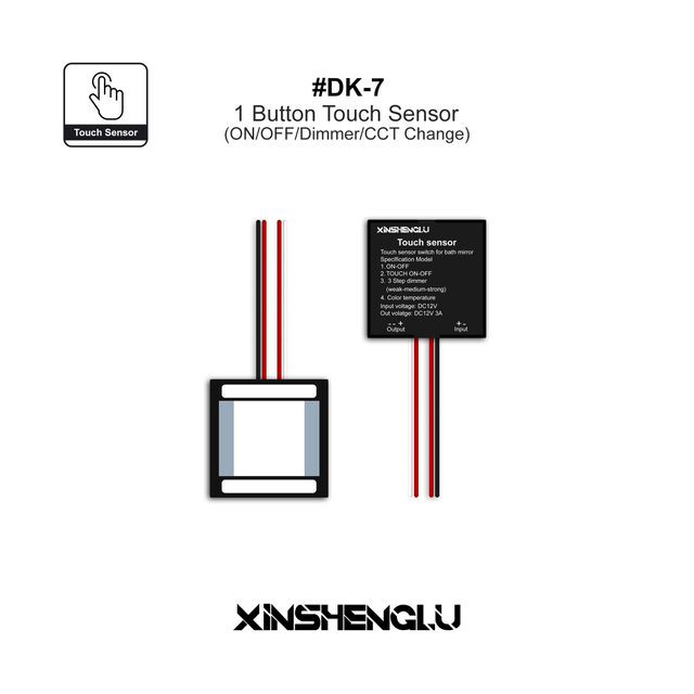 XINSHENGLU | Smart LED Mirror Touch Switch for Bathroom – Anti-Fog, Dimmable, USB Charging