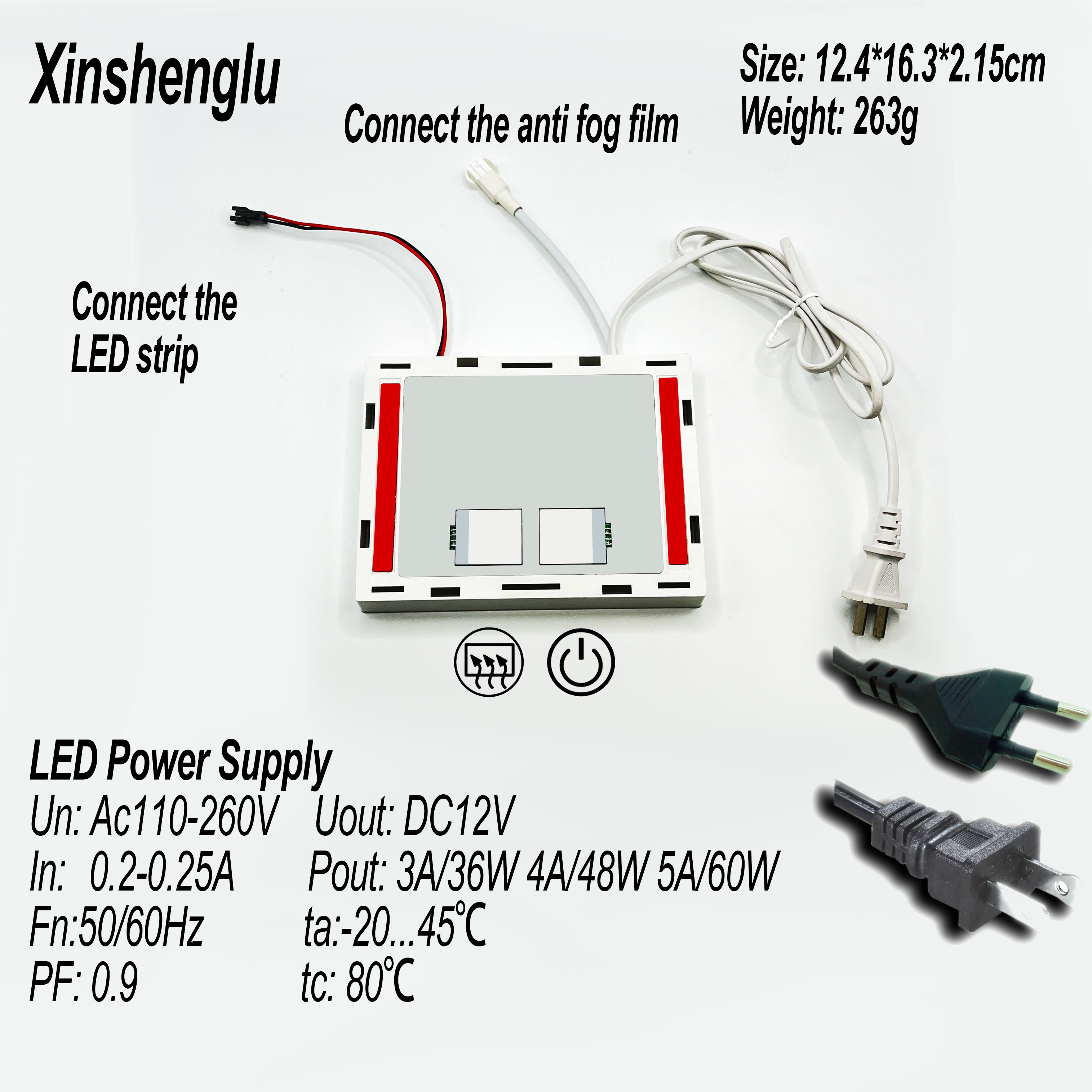 Large Double Touch Switch with Power Supply