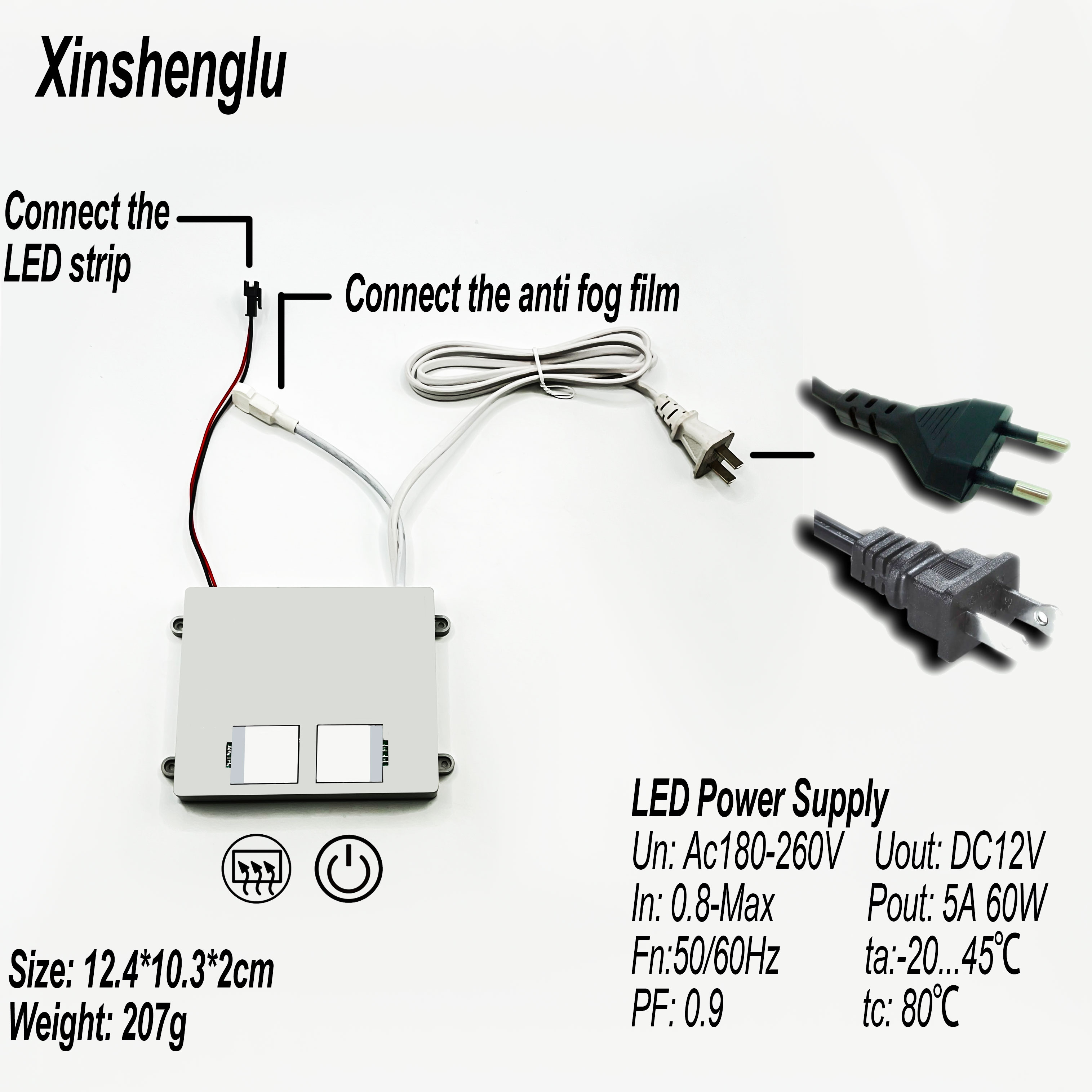 Large Double Touch Switch with Power Supply