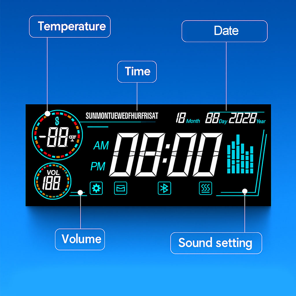 Six Button Bluetooth Touch Sensor Switch With HD Screen