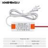 XINSHENGLU XSL-3612 12V 3A 36W LED power supply with white AC power cord and red-black DC output wires.