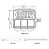 C-DZ/03-HP LED mirror touch switch technical drawing showing 83 × 70 × 8 mm dimensions, digital display and three touch pad positions.