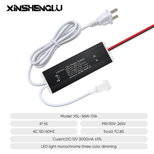 IP55 Potted 12V LED Power Supply for Mirrors & Cabinets