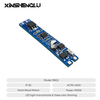 Blue XINSHENGLU MK02 hand wave sensor switch PCB with model and electrical specification labels on a white background.